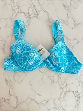 NWT🩵La Perla Lace Underwire Bra - Turquoise Blue